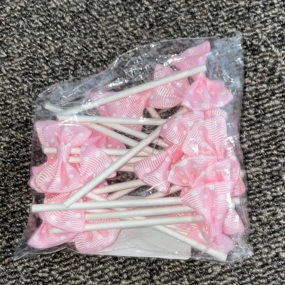 Bowknot Cupcake and Cake Toppers 20 Pieces NWT
